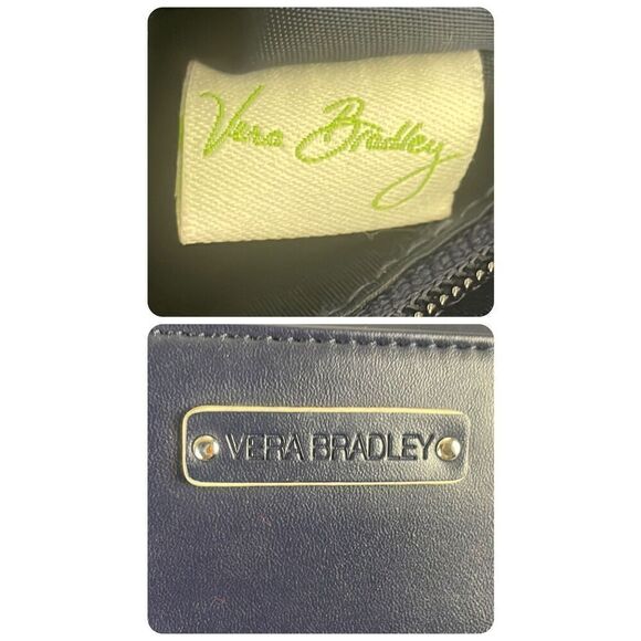 Vera Bradley Laser Cutout Saddle Crossbody Bag Navy Blue - Picture 8 of 10